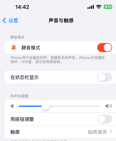 洪湖苹果15Pro维修网点分享iPhone15Pro系列机型中隐藏静音图标 